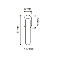 Оконная ручка Linea Cali Cavity 1726 DK схема