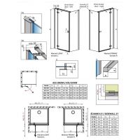 Угловое душевое ограждение Radaway Fuenta New KDJ 110х90 см схема 2