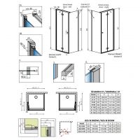 Угловое душевое ограждение Radaway Fuenta New KDJ B со складной дверью 80х100 см схема 2