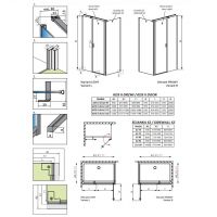 Закрытое стеклянное душевое ограждение Radaway Nes 8 KDS II 100х75 см схема 2