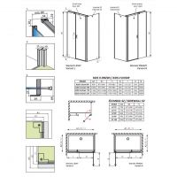 Душевой уголок Radaway Nes KDS II стеклянный 110х90 см схема 2