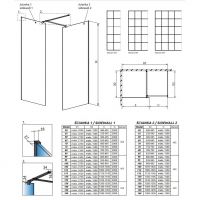 Решетчатая стеклянная душевая перегородка Walk-in Radaway Modo X Black III Factory 130х110 см схема 2