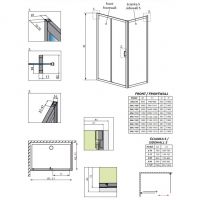 Стеклянное душевое ограждение Radaway Premium Plus DWJ+S 130х90 см схема 2