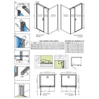 Стеклянный однодверный душевой уголок Radaway Nes KDS I 120х80 см схема 2