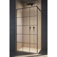 Душевой уголок типа Walk-in Radaway Modo New Black II Factory из стекла 8 мм 85 х 200 см схема 1