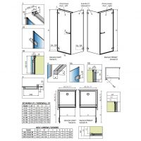 Душевой уголок Radaway Arta KDJ I в цвете хром+ 80х120 см схема 2