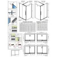 Душевой уголок Radaway Furo KDJ с раздвижной дверью 130х90 см схема 2