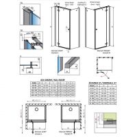 Хромированное душевое ограждение Radaway Essenza New KDJ 110х75 см схема 2