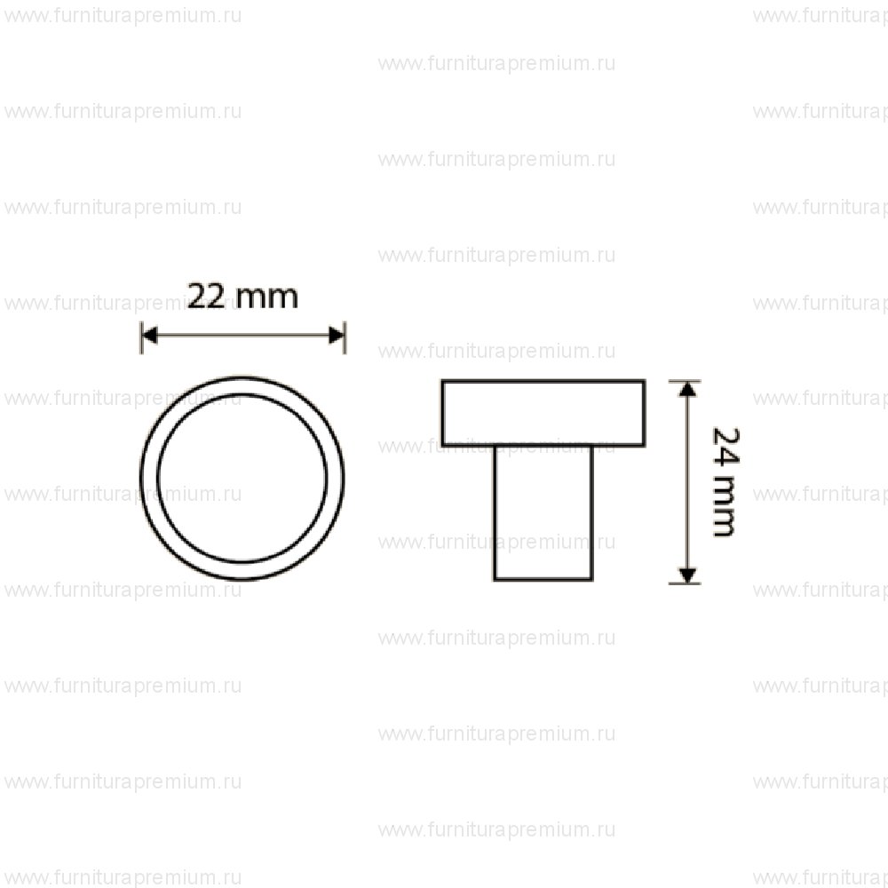 Мебельная ручка-кнопка Linea Cali Cosmic 209 RB 0022