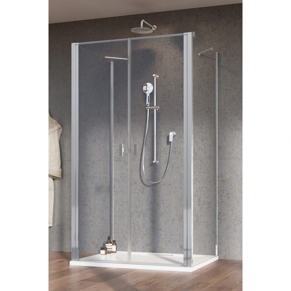 Пристенное закрытое душевое ограждение Radaway Nes 8 DWD+2S двухдверное 80х70  см