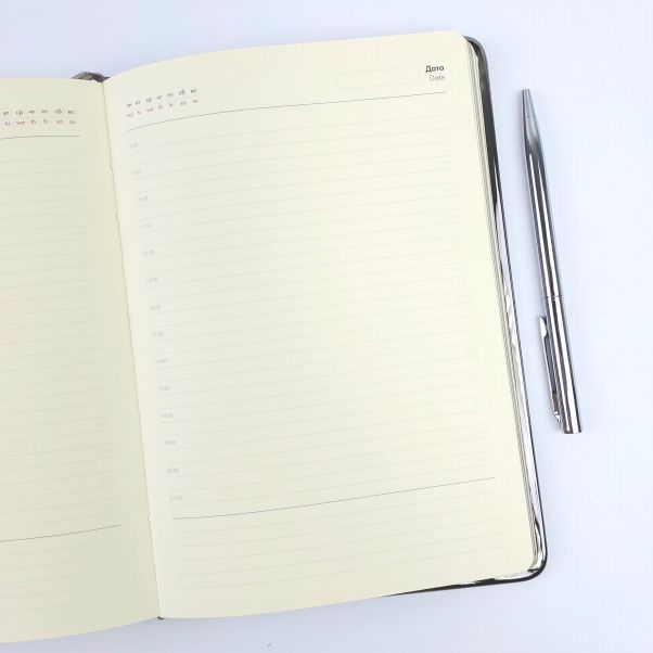 Набор ежедневник и ручка Монтрос серый