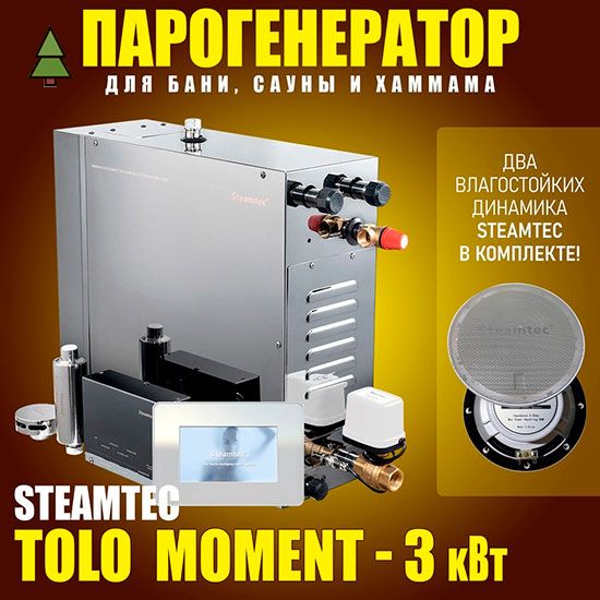 Парогенератор для хамама Steamtec Platinum TOLO MOMENT 30 - 3 кВт