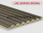 Бамбуковые рифленые панели Line borneo brown 2800*140*8 (1шт=0,392 кв.м.)