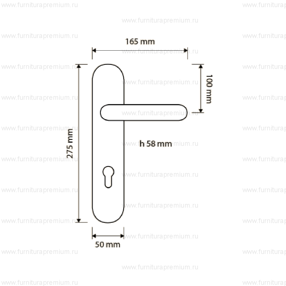 Ручка на планке Linea Cali Fish Crystal 700 PL